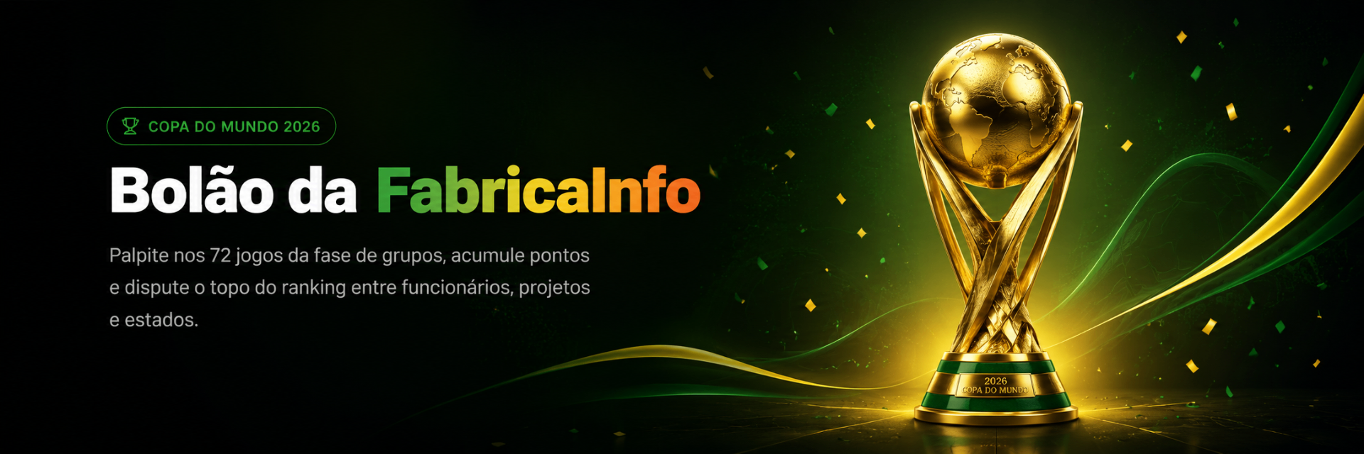 Bolão da Fabricainfo — Copa do Mundo 2026